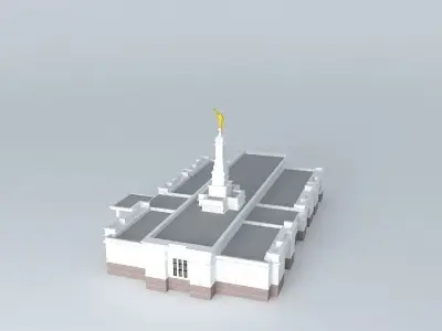 LDS.Temple Medford Oregon Templo Mormon.79 th operating temple. Free 3D model
