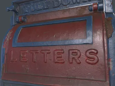 Old mailbox Free low-poly 3D model