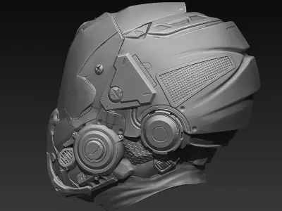 Sci-Fi Head  3D model