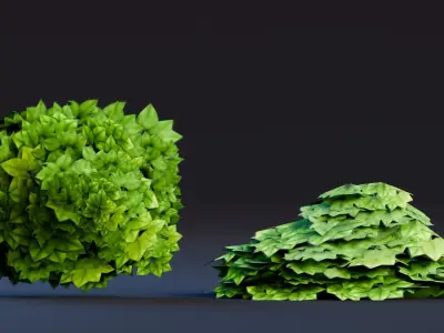 Low poly - Stylized Game Items - Bush Low-poly 3D model