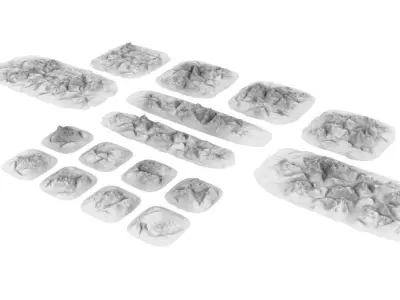 Cracked Hard Landscapes 3D print model