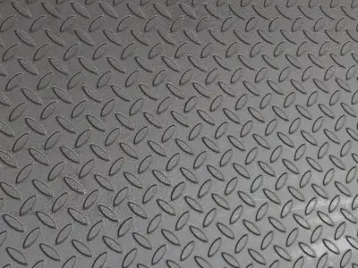 Dark Clean Diamond Tread Plate Metal PBR Seamless Texture