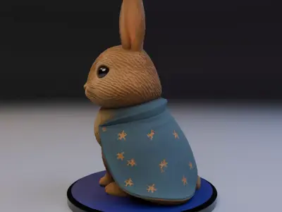 star bunny 3D print model