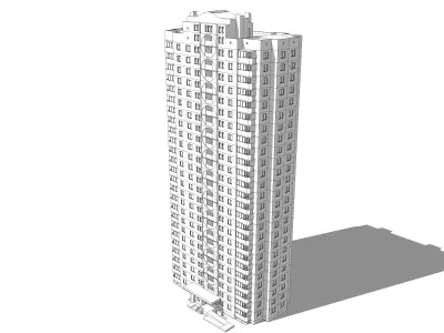 Soviet Serial Panel House 3D model