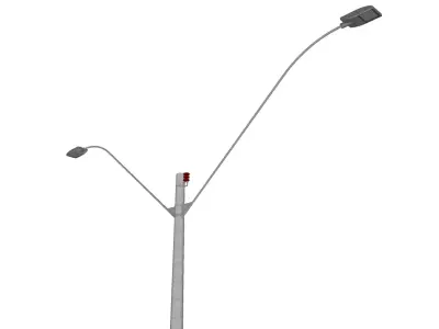 Concrete Lamp Post - Light Pole - Light Post - Street Light 51 3D model