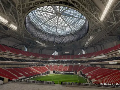 Mercedes-Benz Stadium Atlanta USA Low-poly 3D model