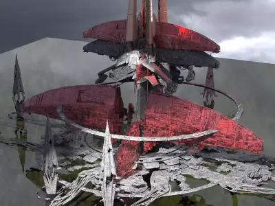 The Wraith hive Deepsea facility anvil  3D model