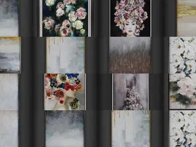 Collection of Picture Frames - 20 sets  3D Model Pack get