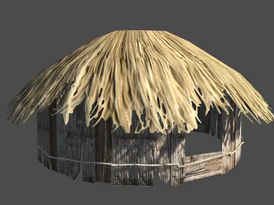 Indonesia Traditional House - Rumah Adat Honai Low-poly 3D model