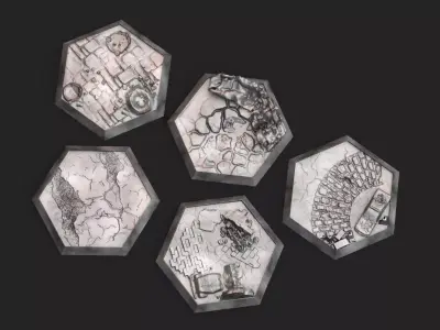 Hex Bases  Urban Warfare 3D print model