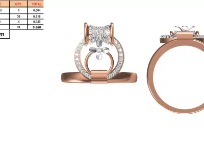 Ladies-Elegant Stone Rings For Womens 123 3D print model