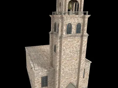 Church - 3 Types Low-poly 3D model