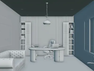 Work Room 3 Low-poly 3D model