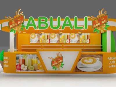 kiosk Juice Exhibition Booth - 3d Model 2018 - Vray 3D model