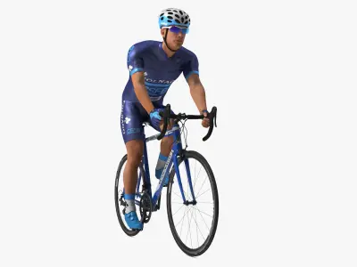  Cyclist on Colnago Road Bike Rigged 