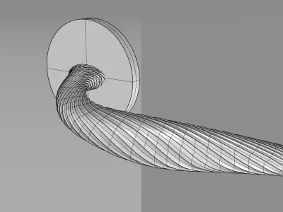 Parametric Door Handle  3D model