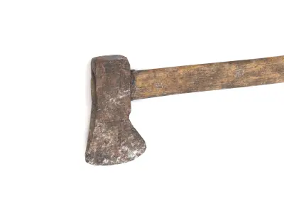 Old ax design Low-poly 3D model