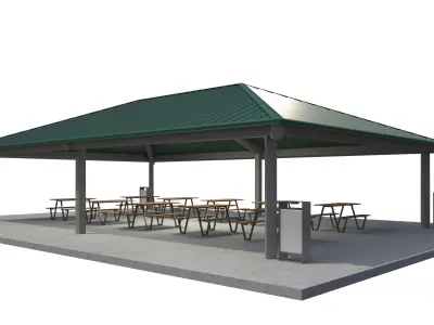 Public Building-006 Park Pavilion 3D model