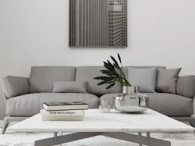 Interior dinner design scene 3D model 3D model