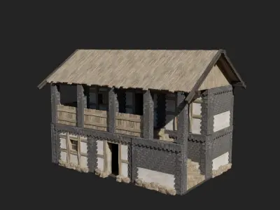 CRAFTSMAN MASONRY WORKSHOP BUILDINGS STORE SMITHY COLLECTION Low-poly 3D model