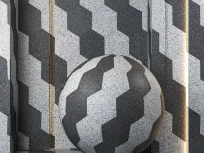 4K Terrazzo Diamond Floor Textures  - Seamless PBR - 5 Patterns Texture