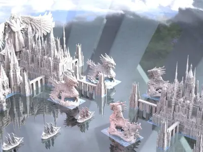 Dragon Castle of Vampires Kit bash  3D model