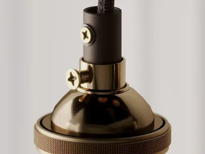 Sosie - Retro Europan Color Glass Pendant Light 3D model