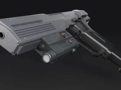Halo M6C pistol Low-poly 3D model