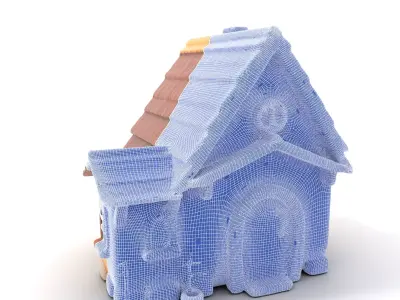 Charming Cottage model pack Low-poly 3D model