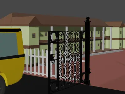 3D school model 3D model