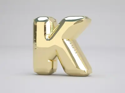 K Balloon Gold 3D model
