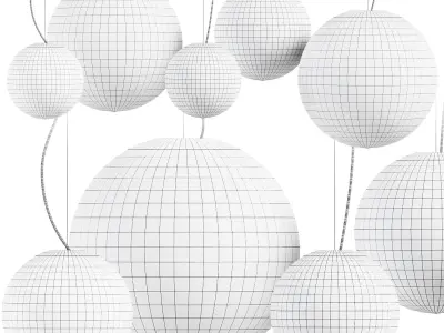 Smoke Pendant Lamp by Panzeri 3D model