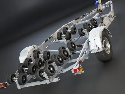  Used Aged Boat Trailer 