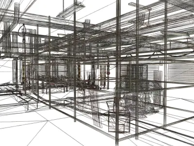 Scene - Resident-Evil-Scenery - interior 3D model