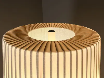 OKENSAND Floor lamp beach white Ikea 3D model