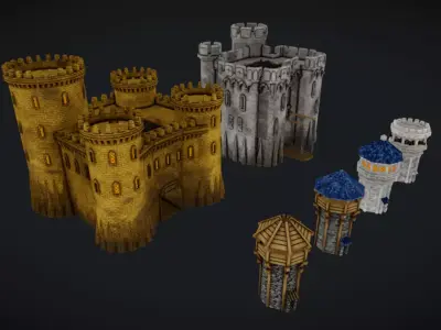 Towers And Castles Pack 3D model