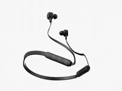Boat103 bluetooth headphone in black Low-poly 3D model