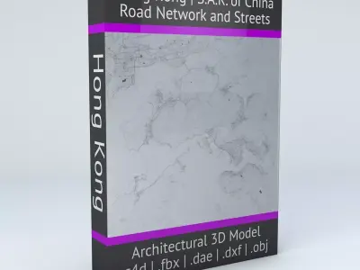 Hong Kong Road Network and Streets 3D model