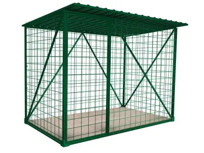 Mobile dog kennel 3D model