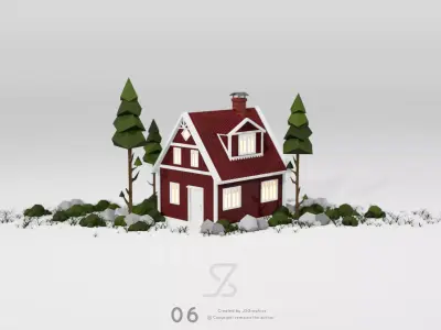 Sweden House Free low-poly 3D model