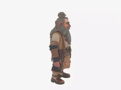 Highly Detailed Ornate World of  Dwarf Jeweler 3D Model 3D model