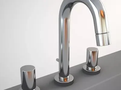 Fantini Isola 4004 mixer Low-poly 3D model