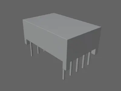 Display 7 segments - Electronics Parts Low-poly 3D model