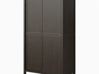 HEMNES Wardrobe with 2 sliding doors 3D model
