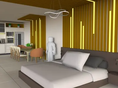 Interior Lowpoly 3D Model 3D model