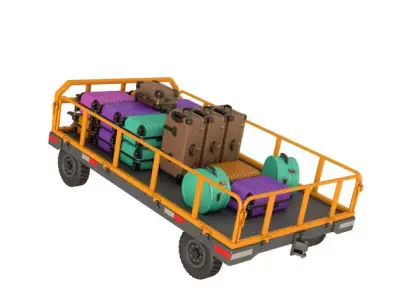Baggage Carts 3D model