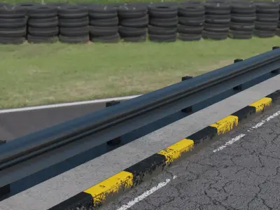 The Road Side Barrier  3D model