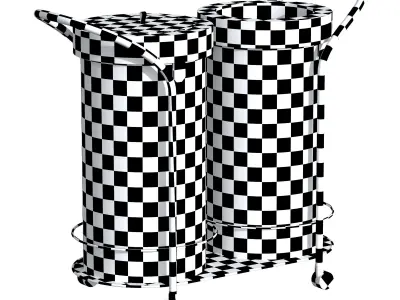 Trash Can Low-poly 3D model