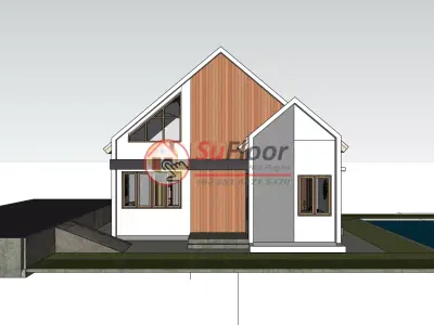 House 9x12m code 546 - Sketchup 3D model 3D model 3D model