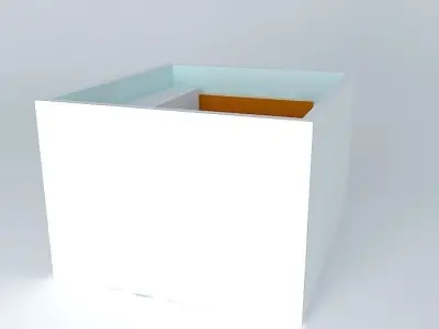 taniaorkut cube with orange window Free 3D model